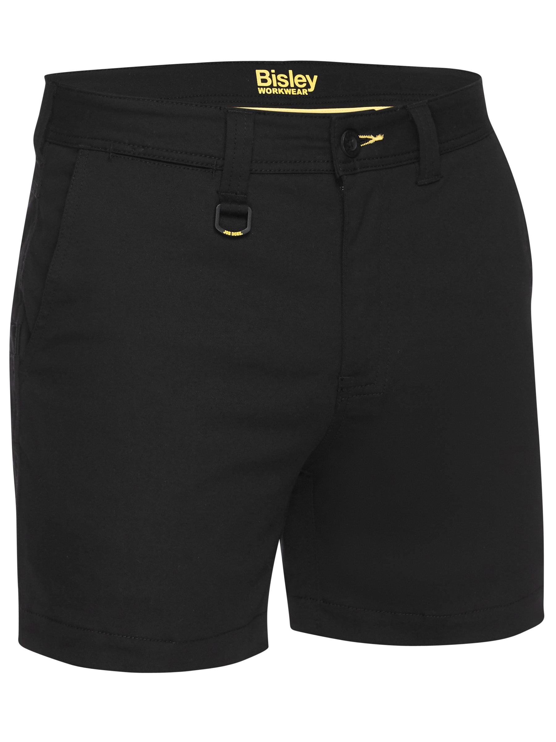 Stretch Cotton Drill Short Short - Black