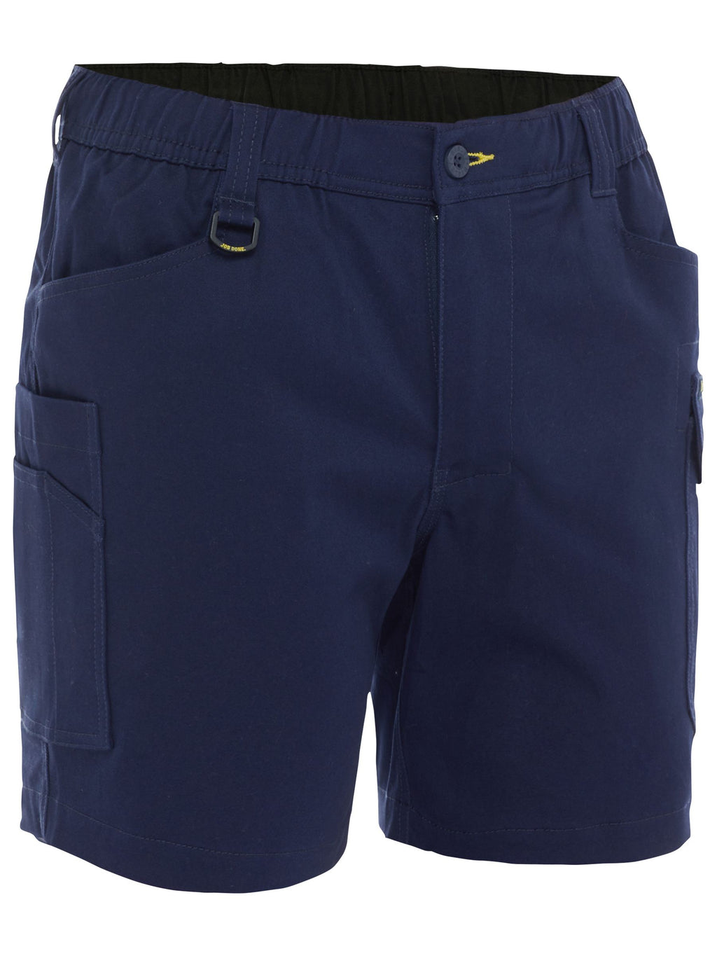 Stretch Cotton Elastic Waist Cargo Short - Navy