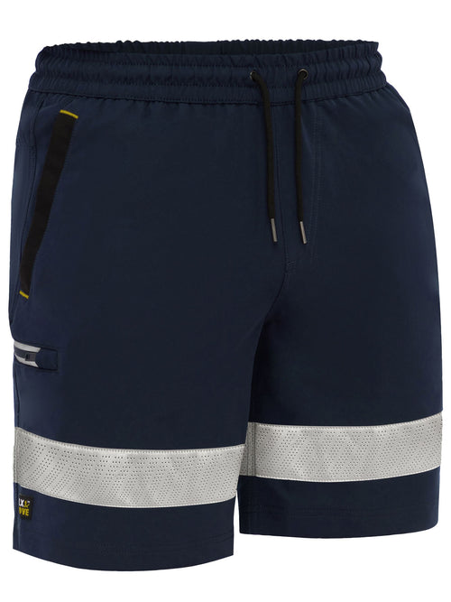 Flx & Move™ Taped 4-Way Stretch Elastic Waist Cargo Short - Navy