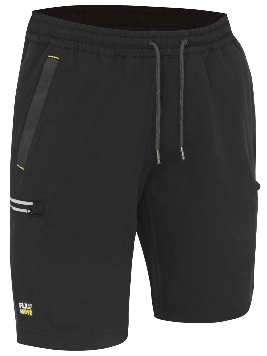 Flx & Move™ 4-Way Stretch Elastic Waist Cargo Short - Black
