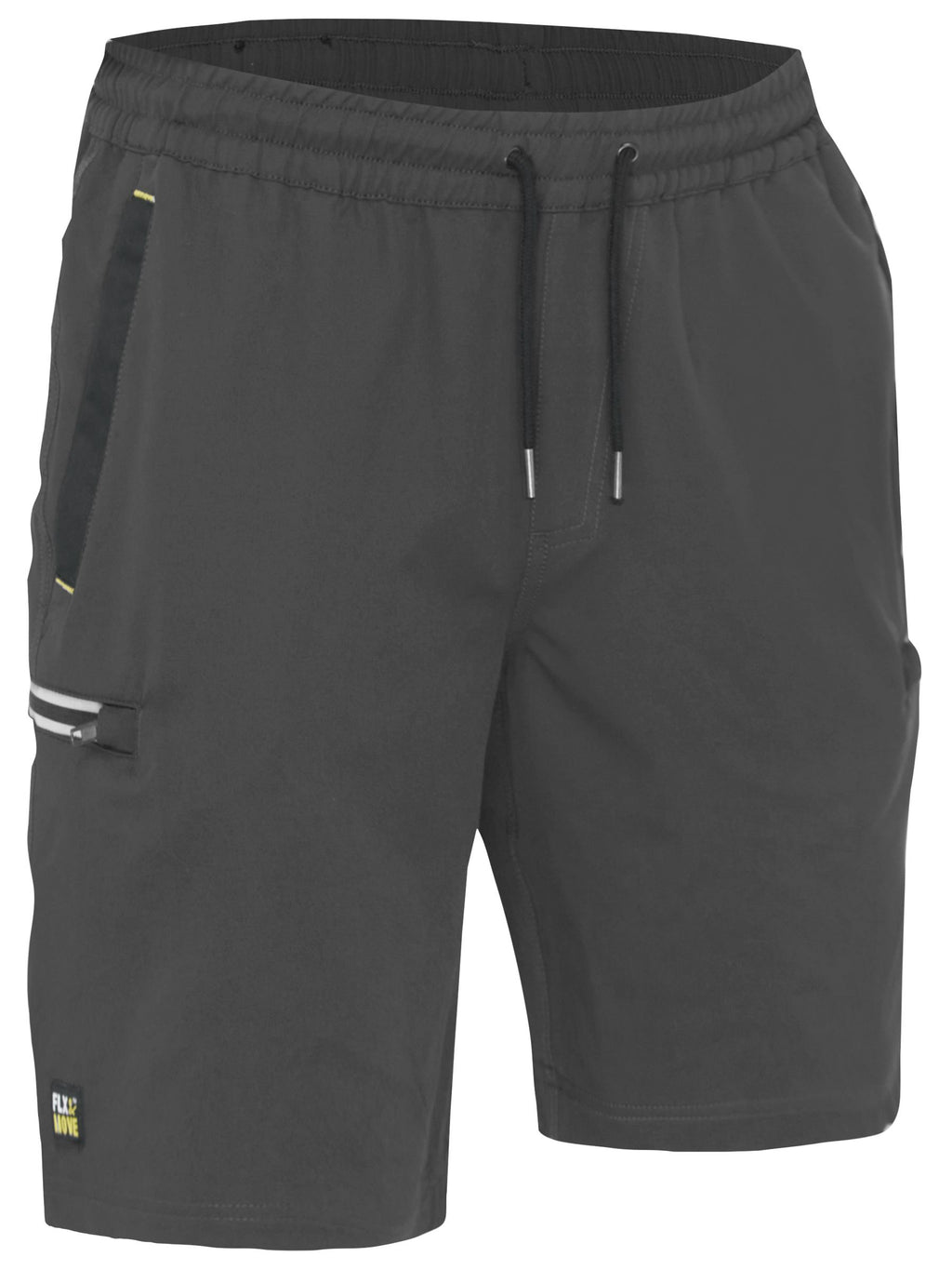 Flx & Move™ 4-Way Stretch Elastic Waist Cargo Short - Charcoal