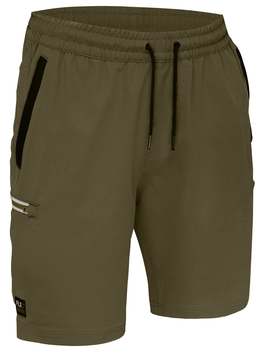 Flx & Move™ 4-Way Stretch Elastic Waist Cargo Short - Green