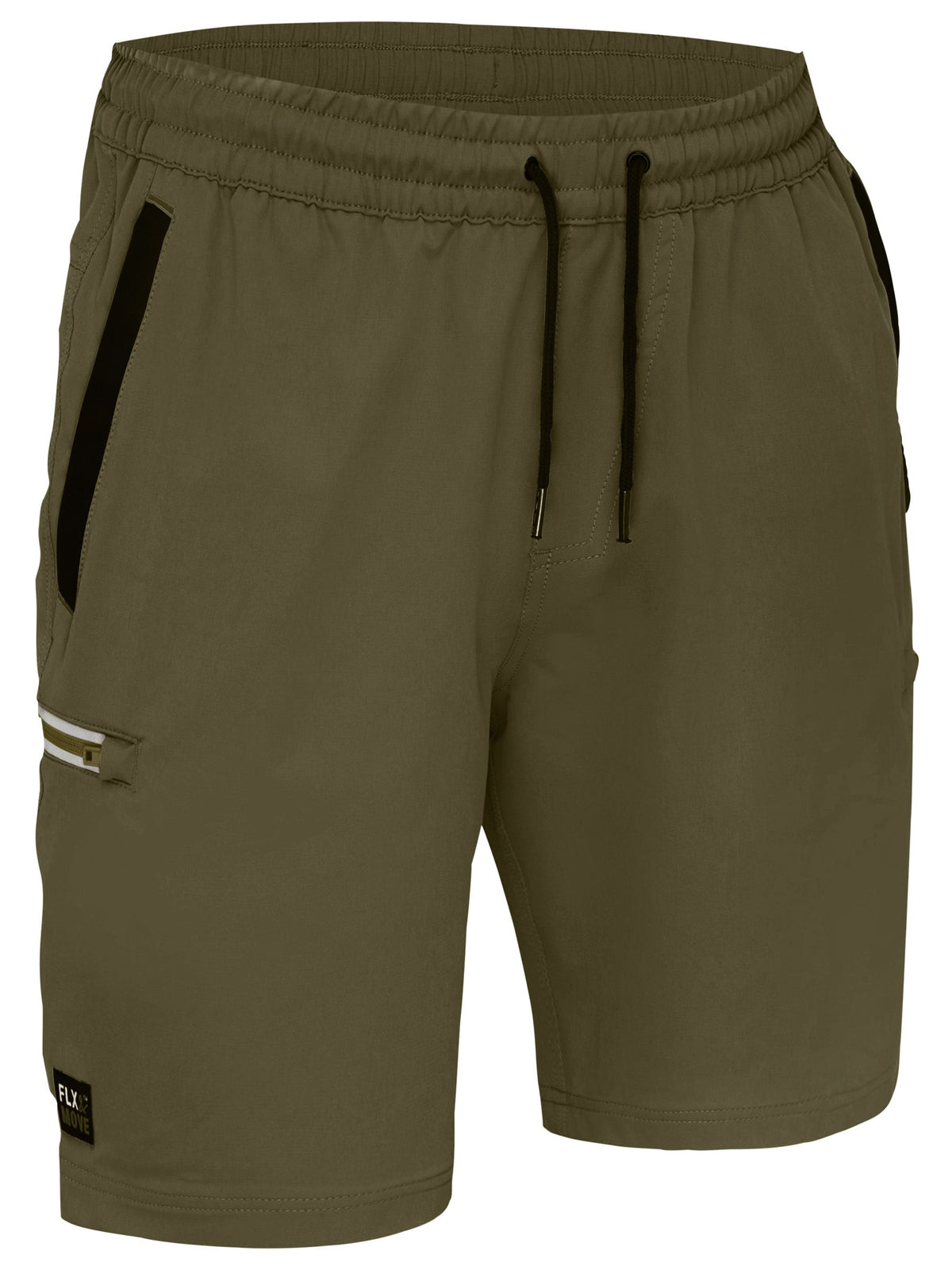 Flx & Move™ 4-Way Stretch Elastic Waist Cargo Short - Green