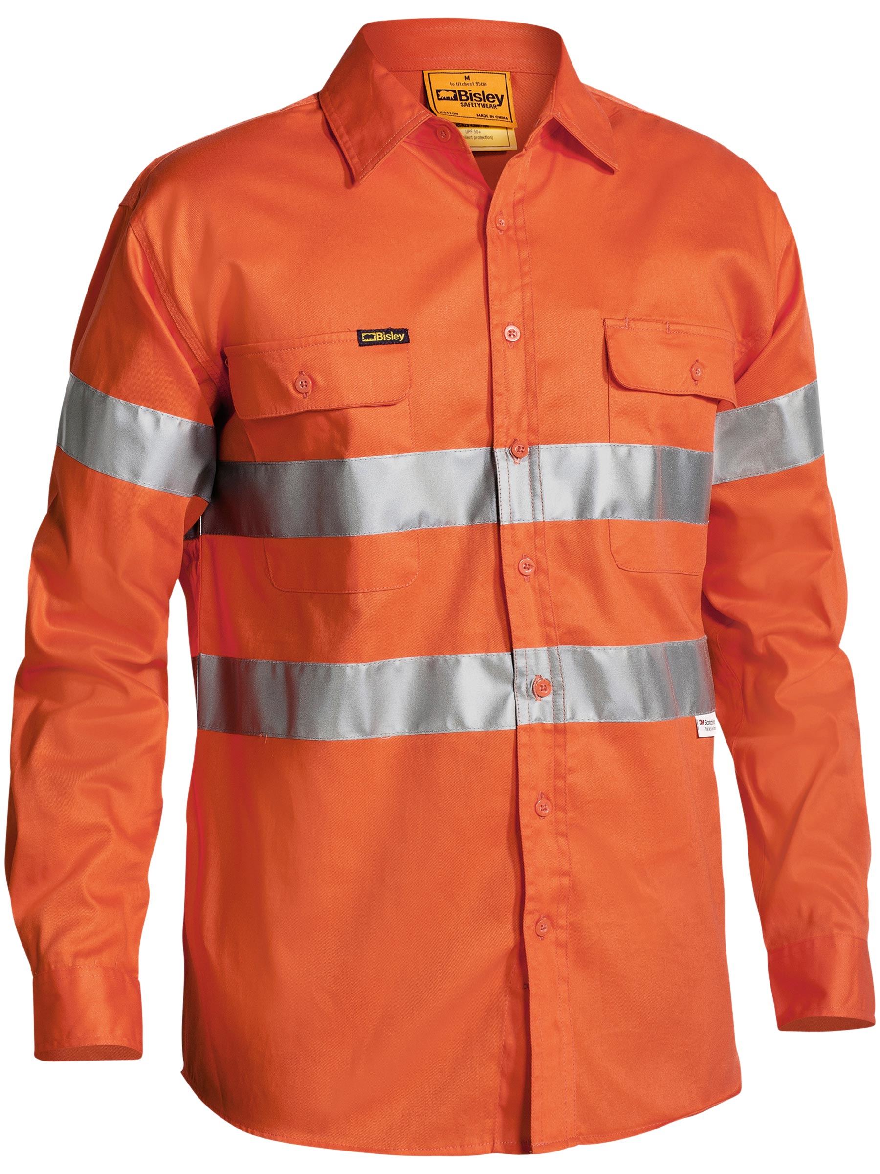 Taped Hi Vis Drill Shirt - Orange