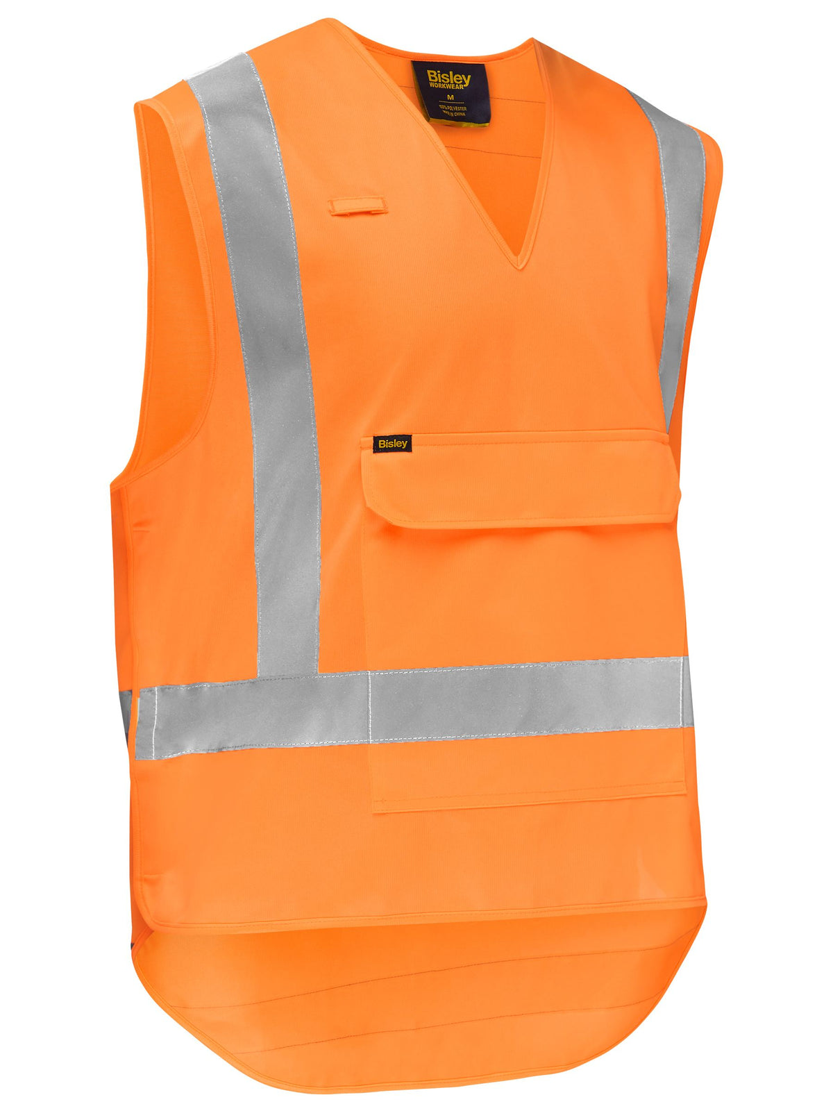 X Taped Hi Vis Detachable Safety Vest - Rail Orange