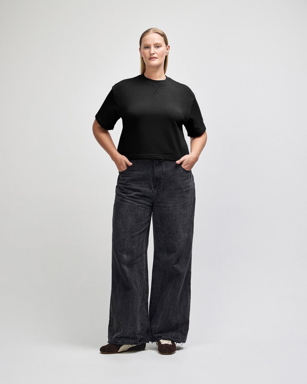 American Apparel French Terry Women's Mid-Length Boxy Top