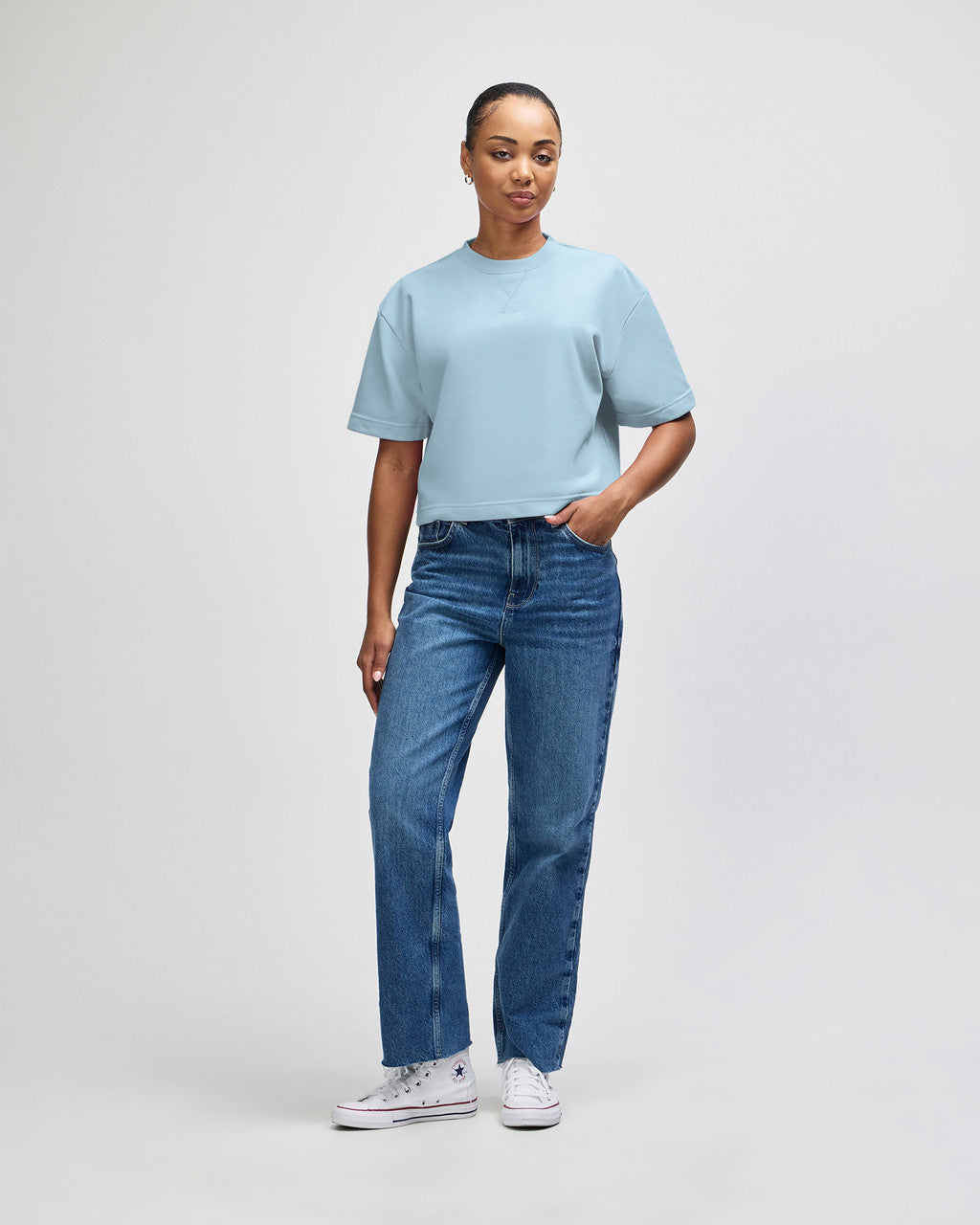 American Apparel French Terry Women's Mid-Length Boxy Top