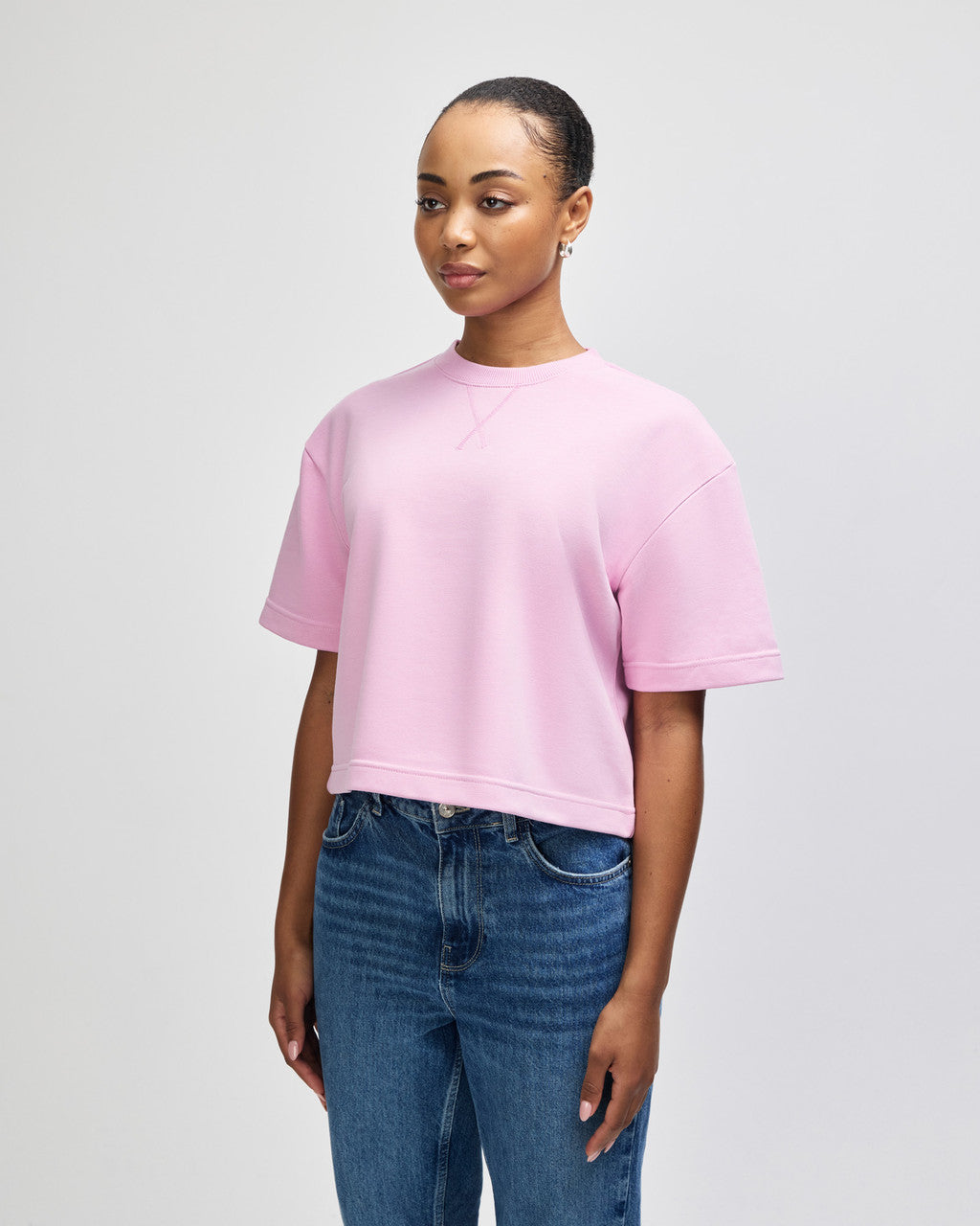American Apparel French Terry Women's Mid-Length Boxy Top