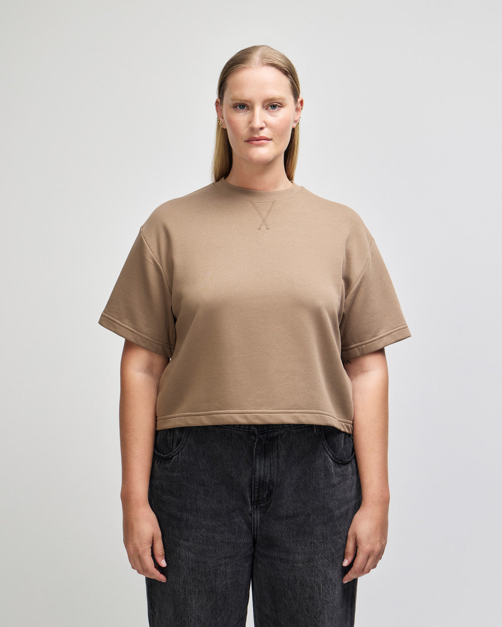 American Apparel French Terry Women's Mid-Length Boxy Top - Savana