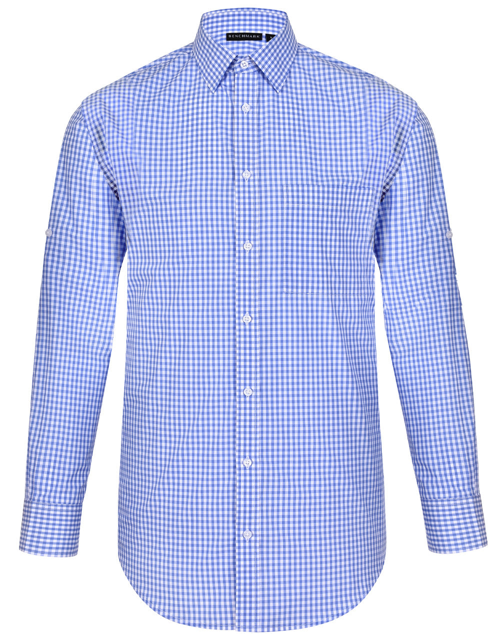 Benchmark M7300S Men’s Gingham Check Short Sleeve Shirt