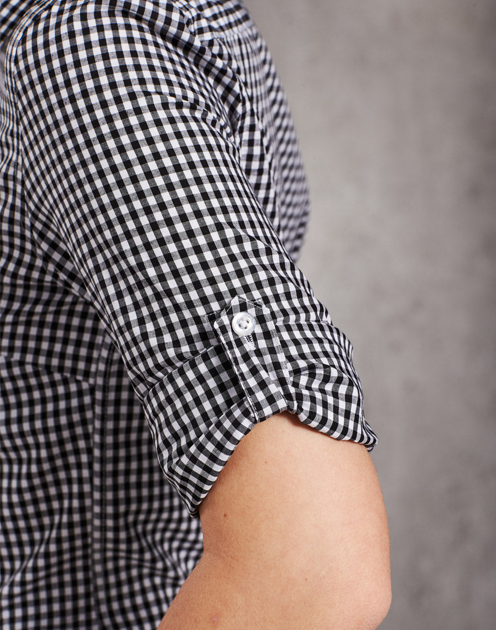 Benchmark M8300L Ladies' Gingham Check Long Sleeve Shirt