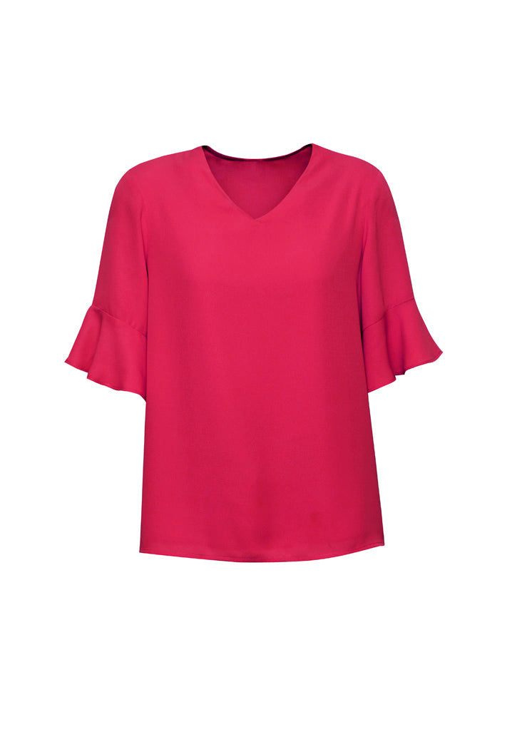 RB966LS Womens Aria Fluted Sleeve Blouse