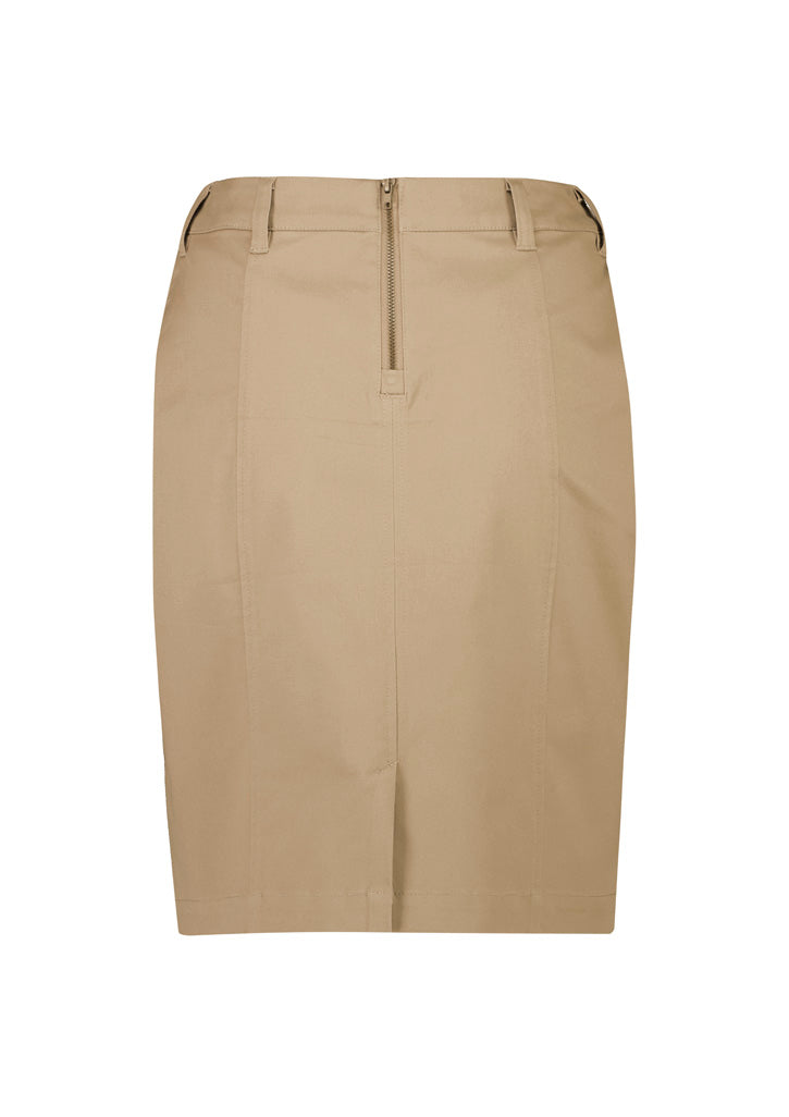 RGS264L Womens Mid Waist Stretch Chino Skirt