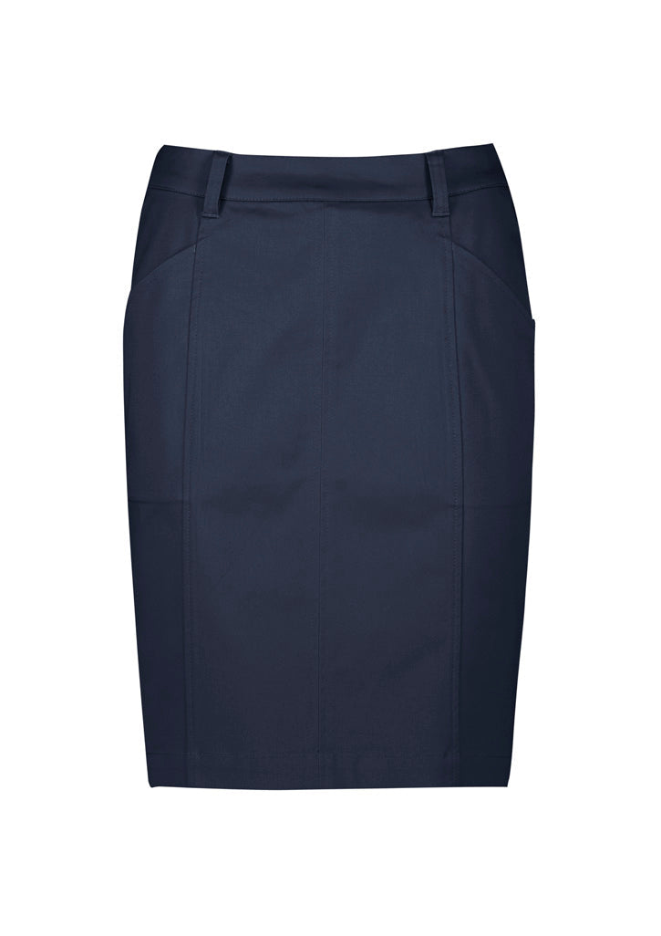 RGS264L Womens Mid Waist Stretch Chino Skirt