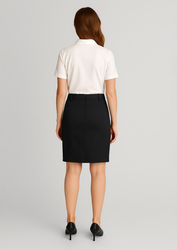 RGS264L Womens Mid Waist Stretch Chino Skirt