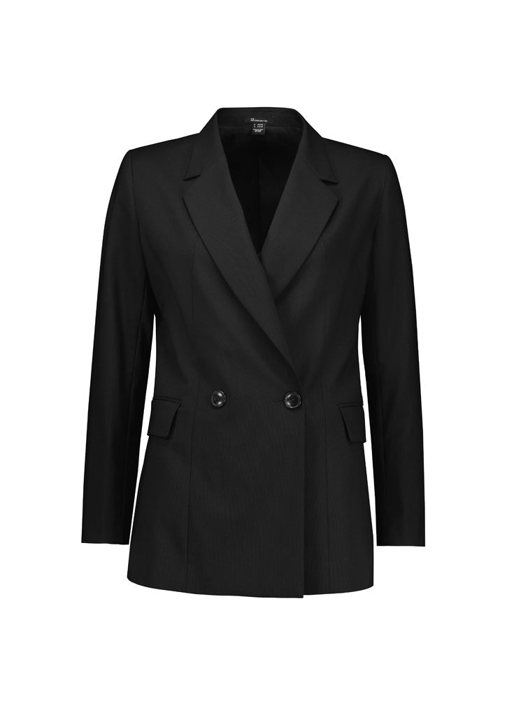 RJ400L Womens Renew Double Breasted Longline Jacket
