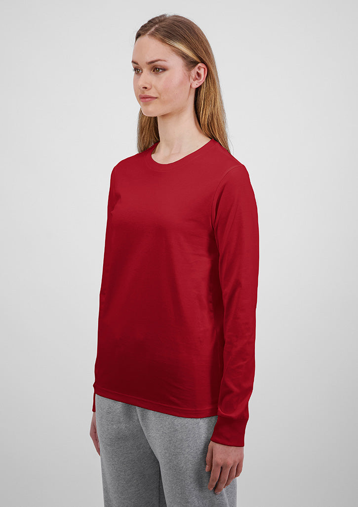 Basis Womens Long Sleeve Tee - back view