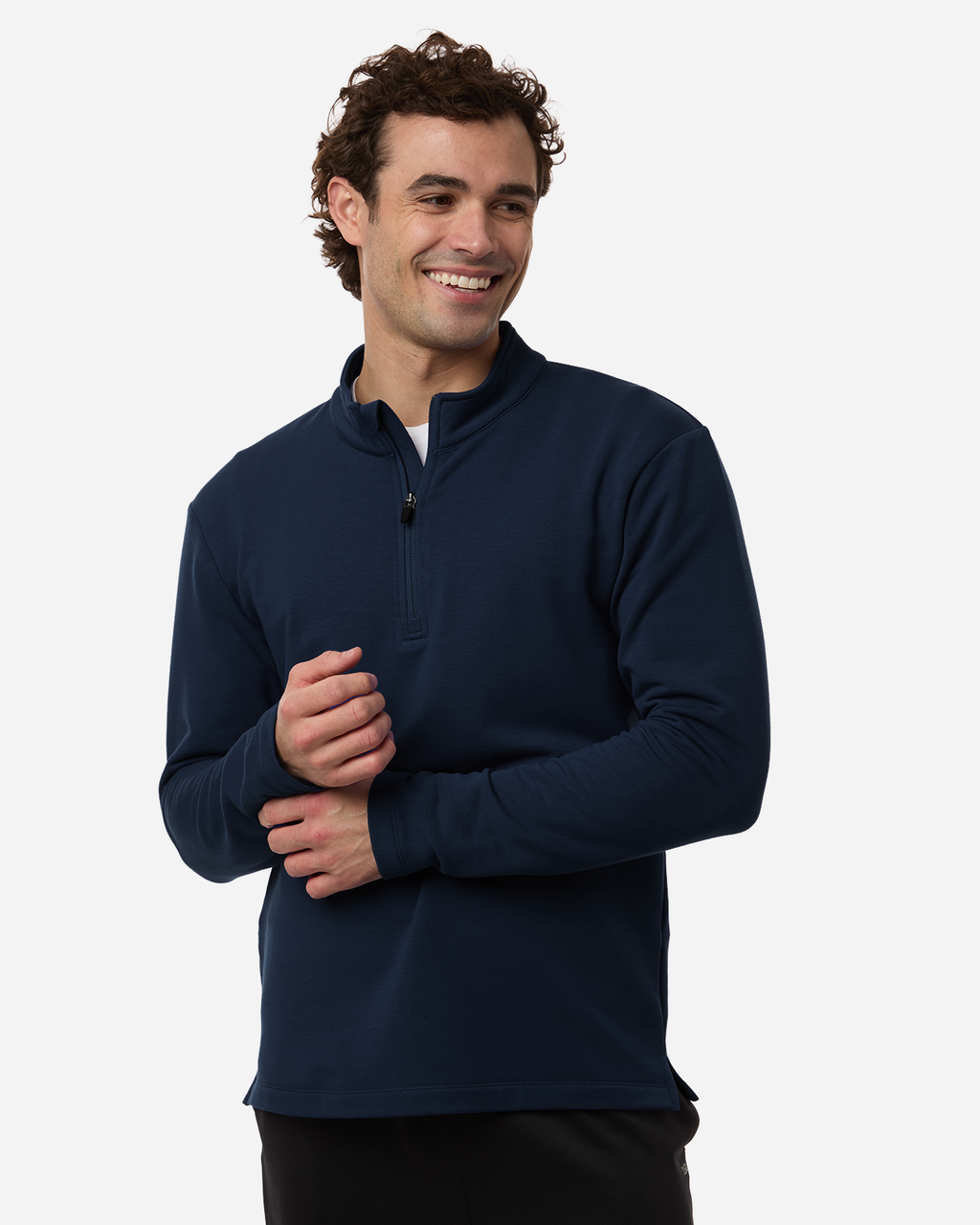 ALL PRO Men's Stretch Fleece 1/4 Zip - Navy