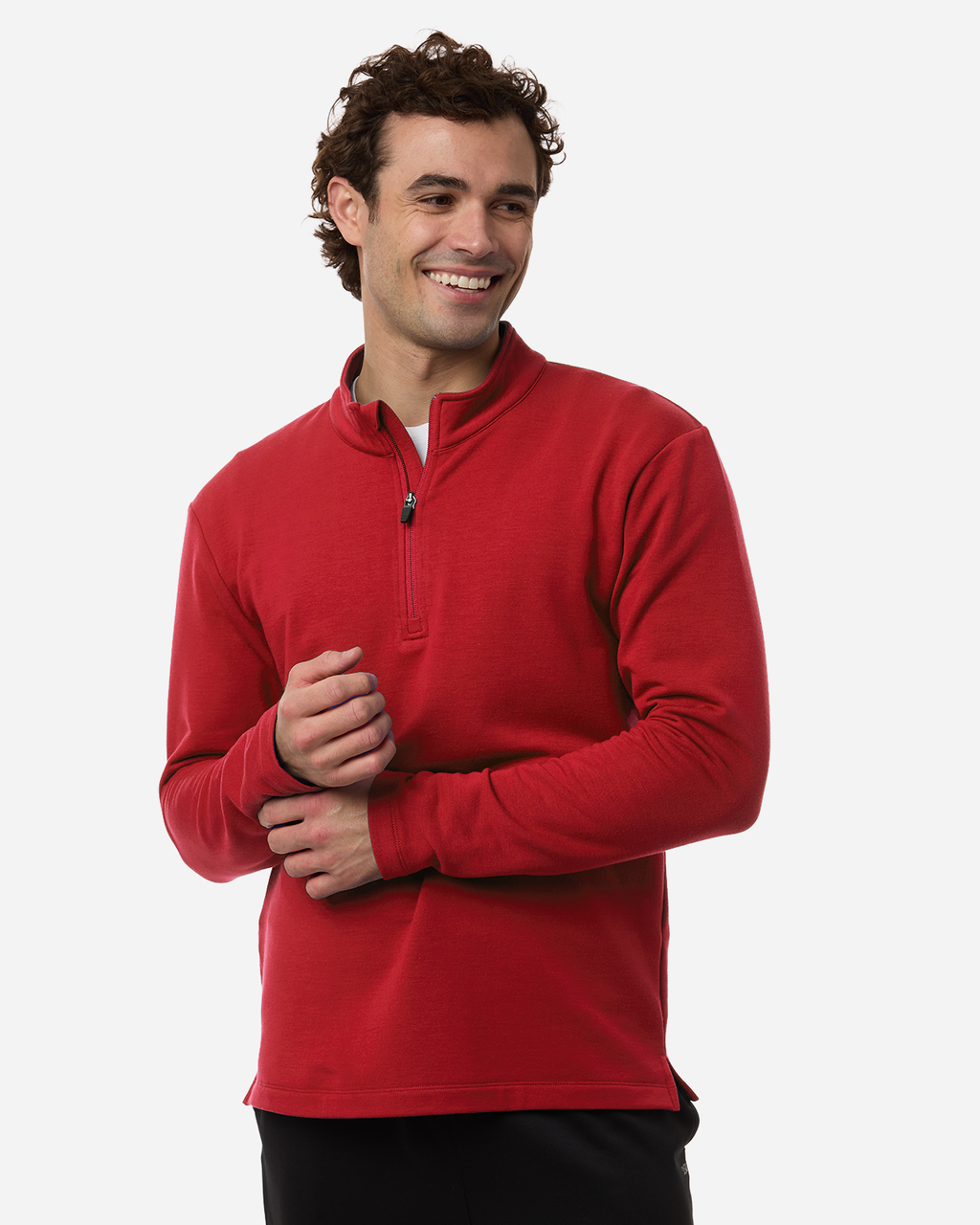 ALL PRO Men's Stretch Fleece 1/4 Zip - Red