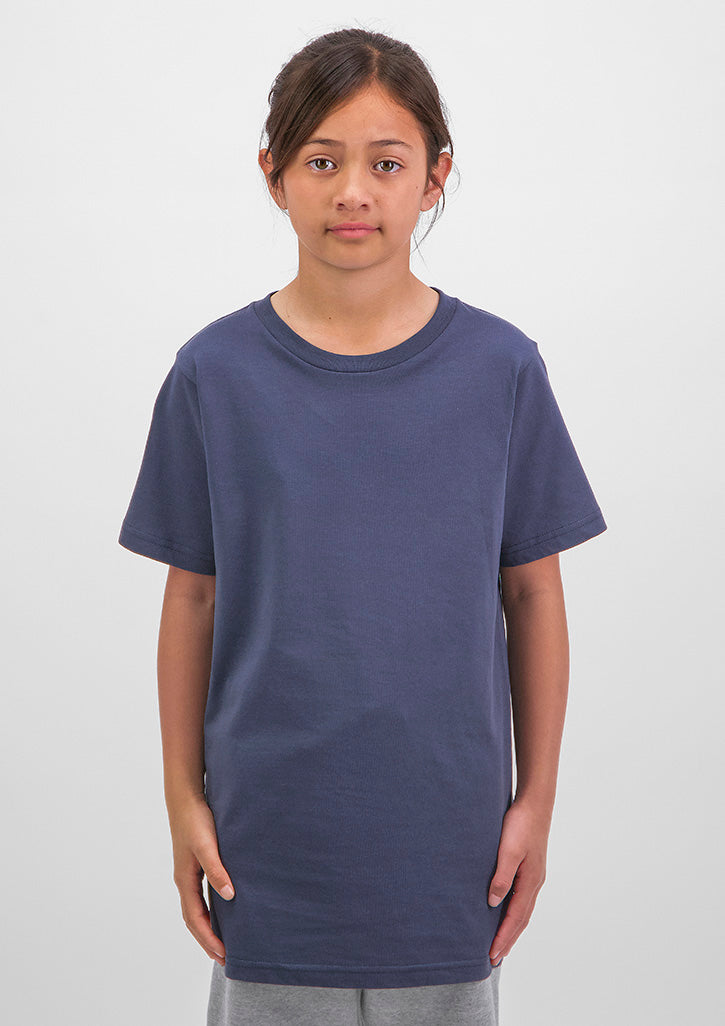 Basis Kids Short Sleeve Tee - Steel Blue