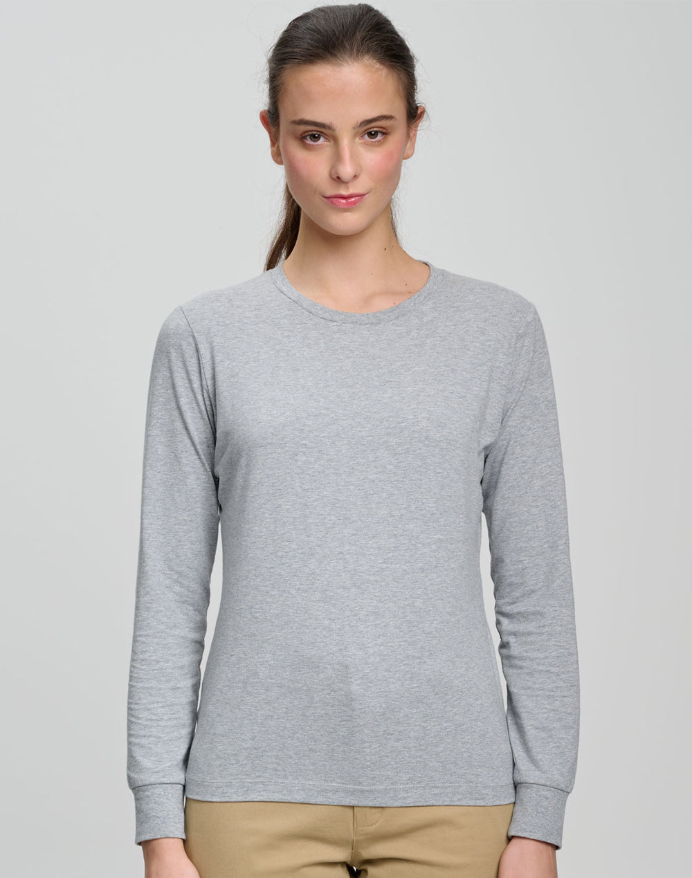 TS48 LADIES PREMIUM COTTON FACE L/S TEE