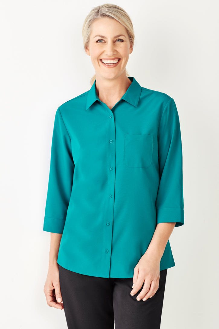 BIZ CARE WOMENS FLORENCE 3/4 SLEEVE SHIRT CS951LT