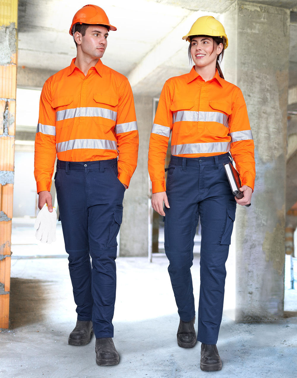 WP26 UNISEX COTTON STRETCH RIP-STOP WORK PANTS