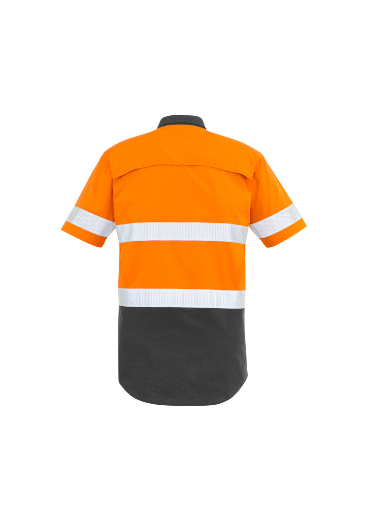 Syzmik Mens Rugged Cooling Taped Hi Vis Spliced S/S Shirt ZW835