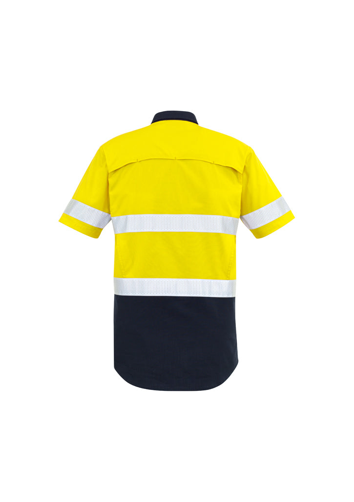 Syzmik Mens Rugged Cooling Taped Hi Vis Spliced S/S Shirt ZW835