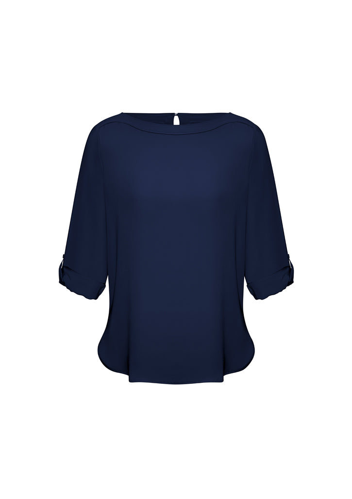 Ladies Madison Boatneck Blouse - S828LL