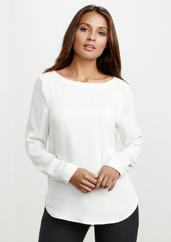 Ladies Madison Boatneck Blouse - S828LL