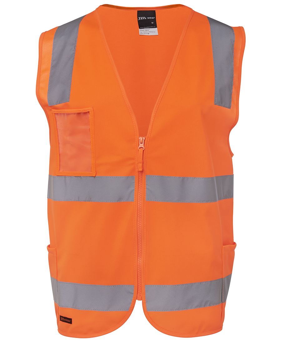JB's Wear Hi Vis (D+N) Zip Safety Vest 6DNSZ