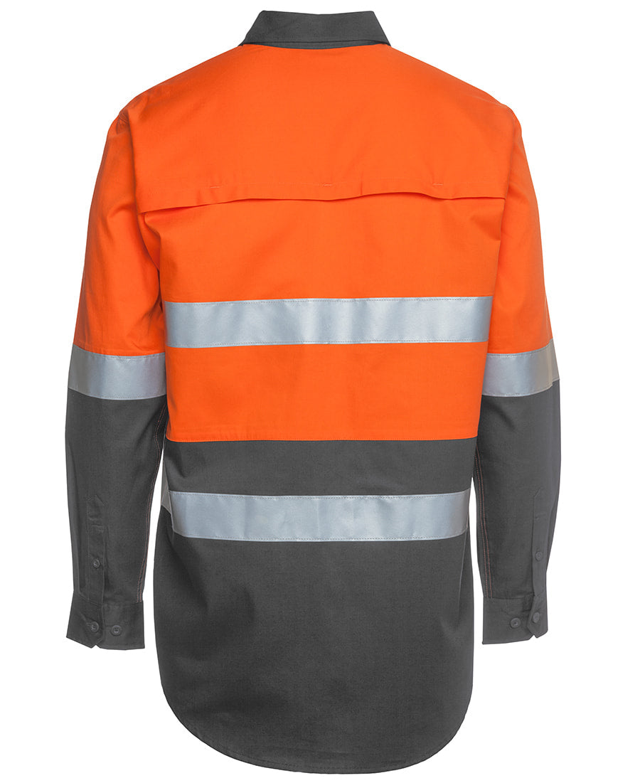 JB's Wear Hi Vis L/S (D+N) 150G Work Shirt 6DNWL