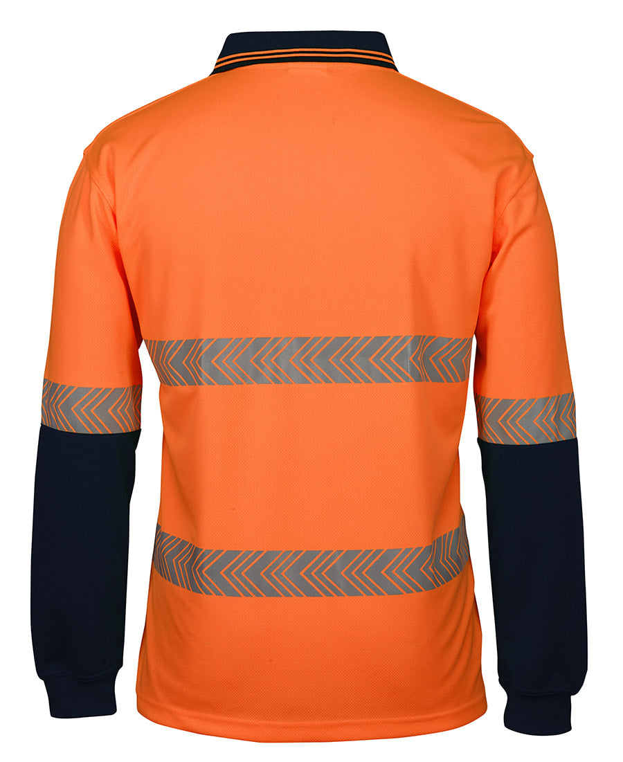 JB's Wear HI VIS L/S SEGMENTED TAPE POLO 6HLST