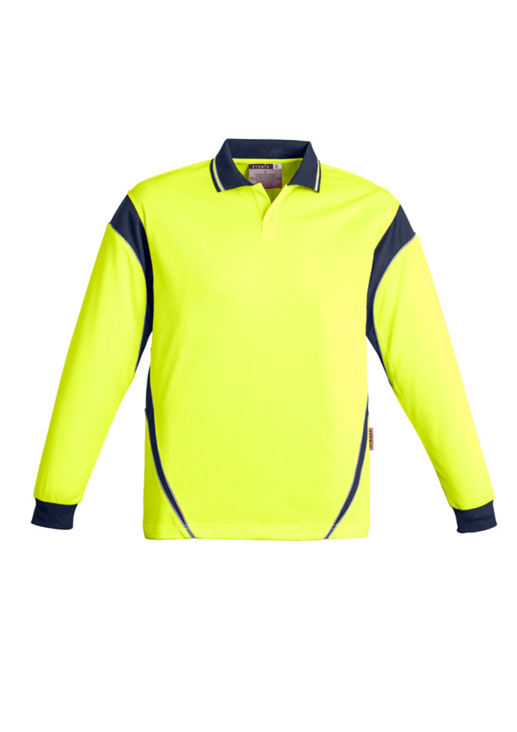 Syzmik Mens Hi Vis Aztec Polo - Long Sleeve ZH249