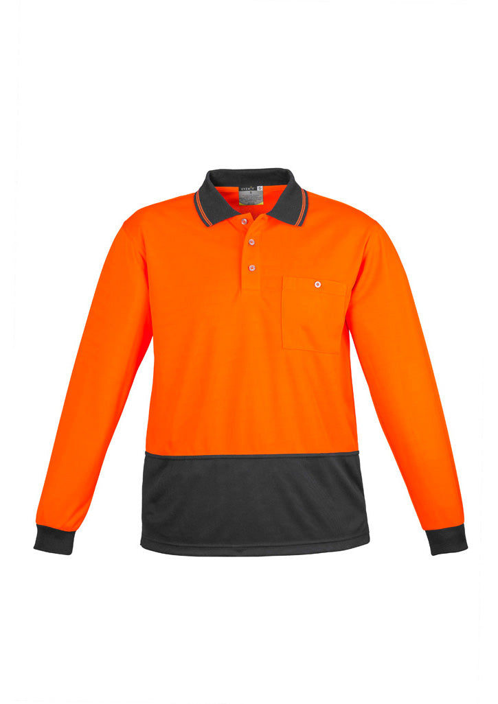 Syzmik Unisex Hi Vis Basic Spliced Polo - Long Sleeve ZH232