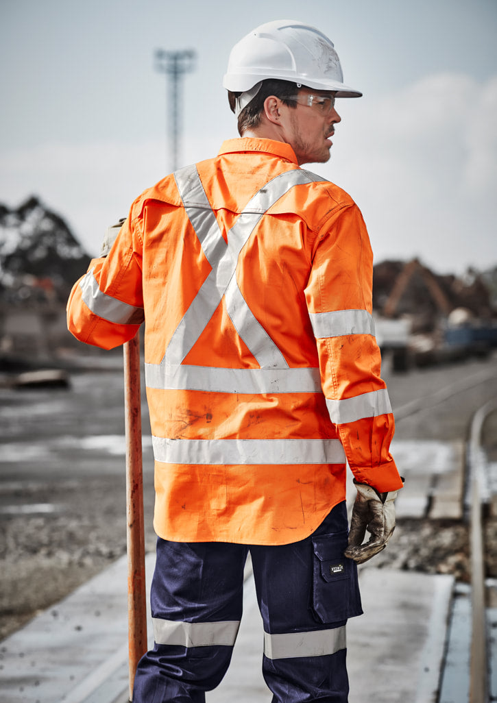 Syzmik Mens Hi Vis X Back Taped Shirt ZW690