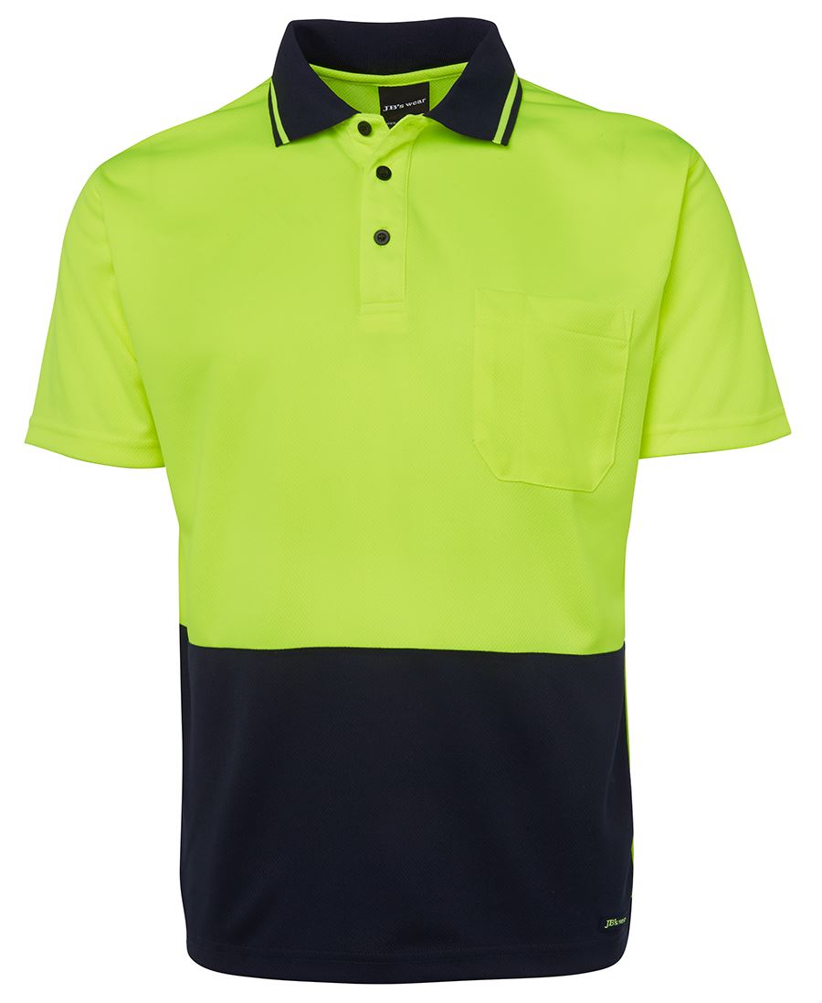 Adults Hi Vis Non Cuff Traditional Polo 6HVNC