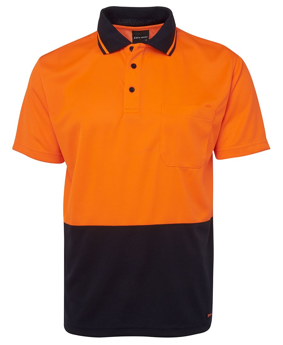 Adults Hi Vis Non Cuff Traditional Polo 6HVNC