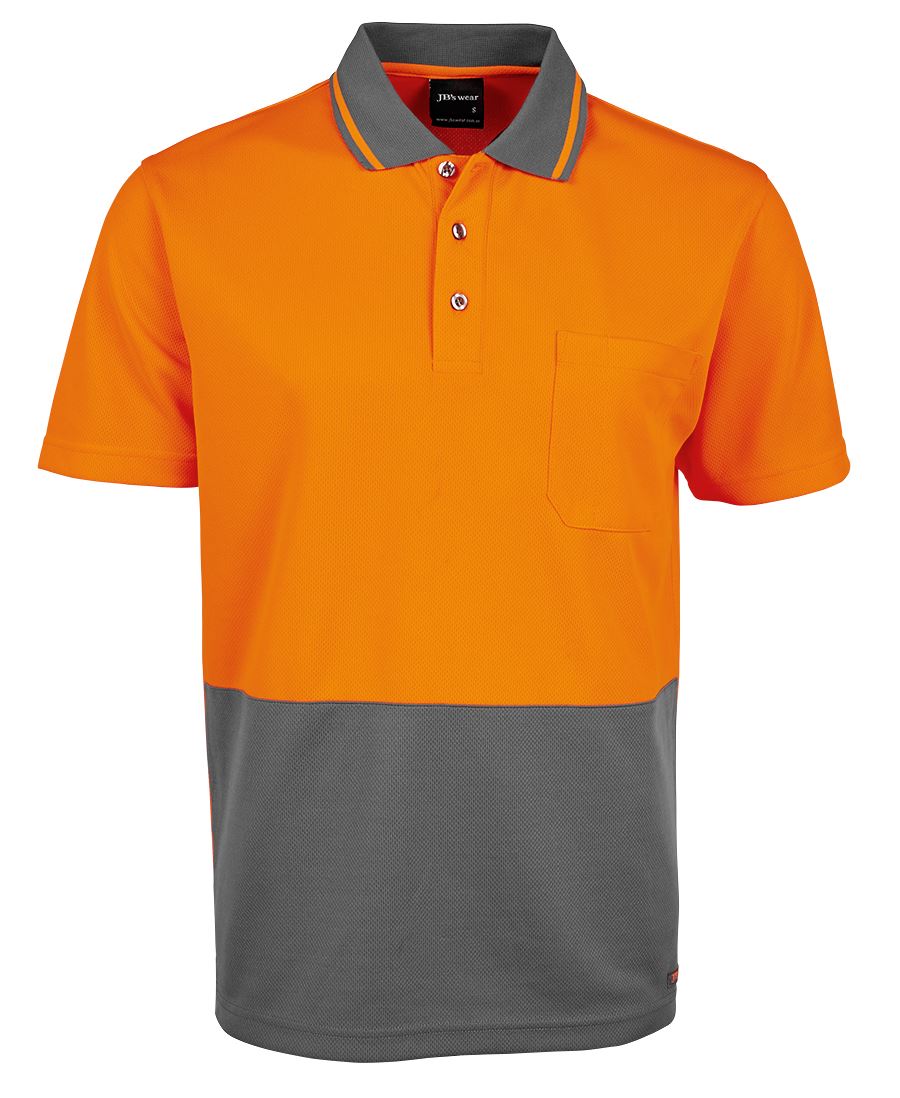 Adults Hi Vis Non Cuff Traditional Polo 6HVNC