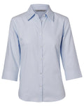 Benchmark M8113 Women's Mini Herringbone 3/4 Sleeve Shirt