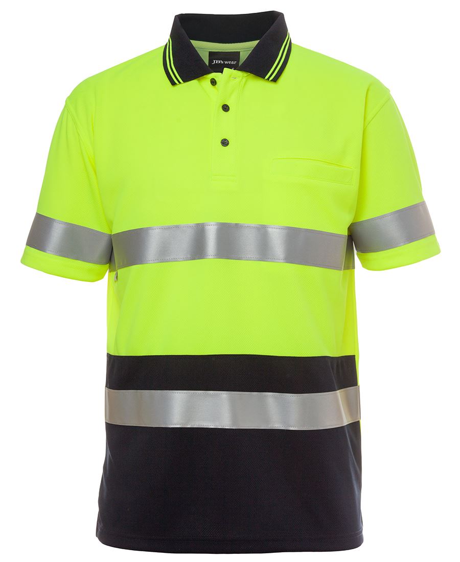 JB's Wear Hi Vis S/S (D+N) Traditional Polo 6HVST
