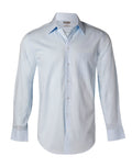 Benchmark M7100L Men's Self Stripe Long Sleeve Shirt