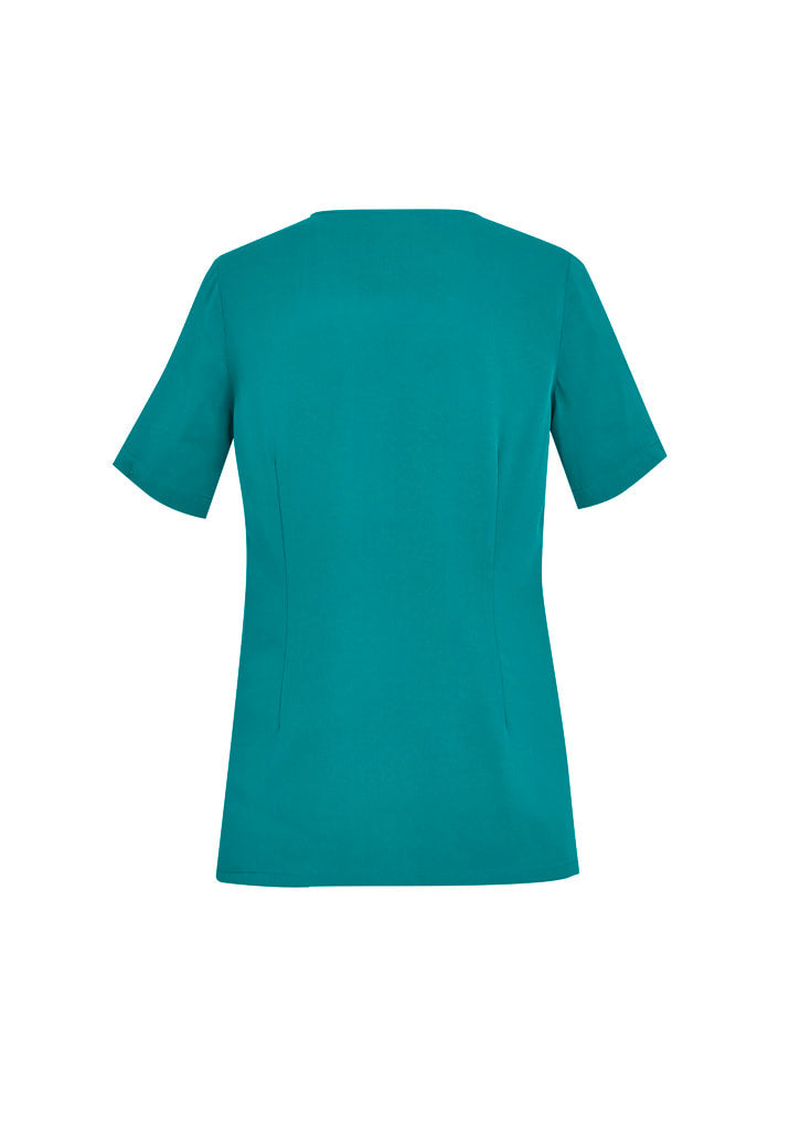 Biz Care Womens Avery Tailored Fit Round Neck Scrub Top CST942LS
