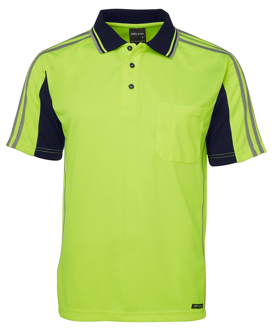 JB's Wear Hi Vis S/S Arm Tape Polo 6AT4S