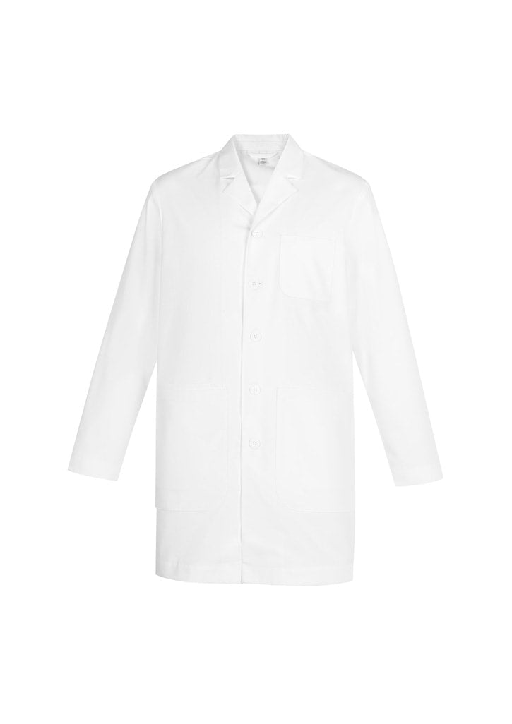 BIZ CARE MENS HOPE LONG LINE LAB COAT CC144ML